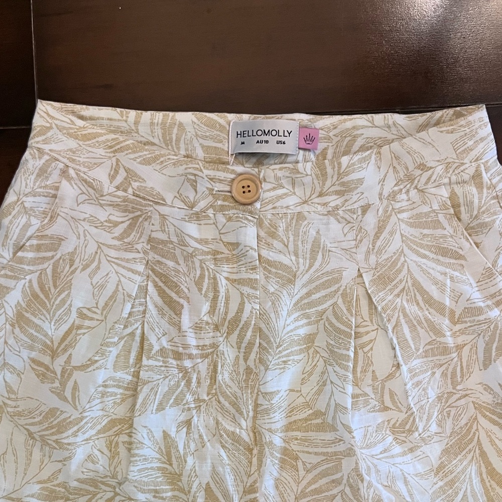 Hello Molly Swaying Palm Tree High Waist Wide-Leg Pants Size 6 New With Tag - Picture 5 of 8